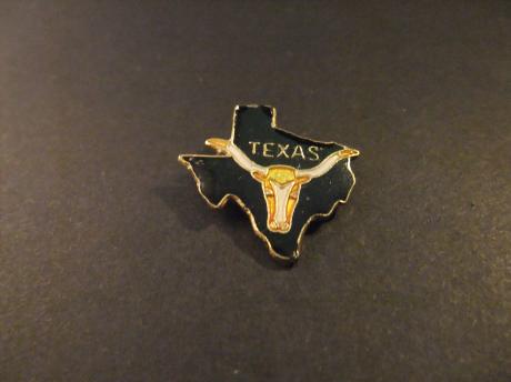Texas staat in de Verenigde Staten van Amerika( landkaart) logo buffelschedel